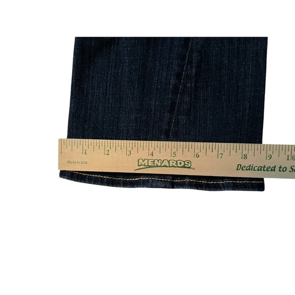 Vigoss Jeans Juniors 5 Used Low Rise Bootcut Stretch Denim Fold Over Pockets - Picture 11 of 16
